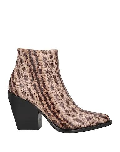 Dark brown Leather Ankle boot