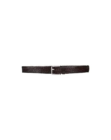 Dark brown Leather Fabric belt