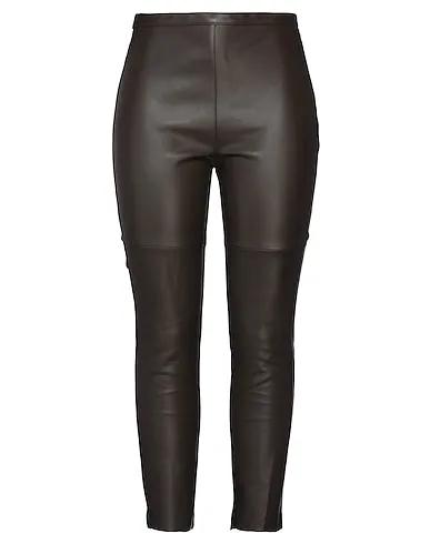 Dark brown Leather Leather pant