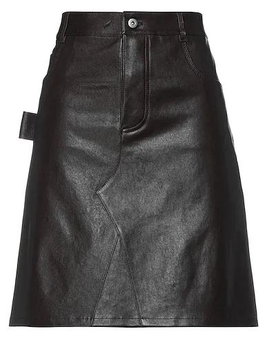 Dark brown Leather Mini skirt