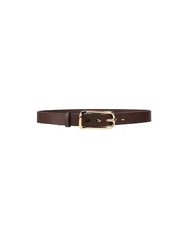 Dark brown Leather Regular belt