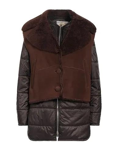 Dark brown Leather Shell  jacket