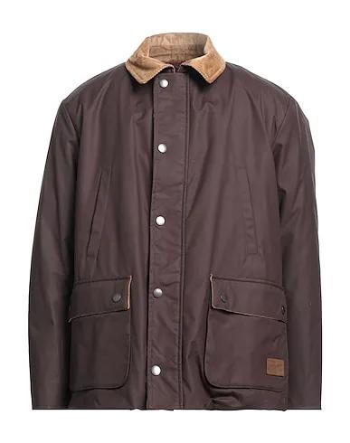 Dark brown Plain weave Jacket