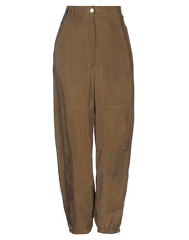 Dark brown Satin Casual pants