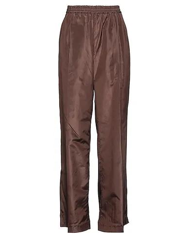 Dark brown Satin Casual pants
