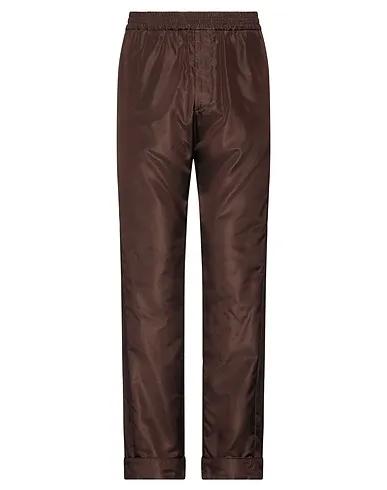 Dark brown Satin Casual pants