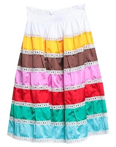 Dark brown Satin Midi skirt