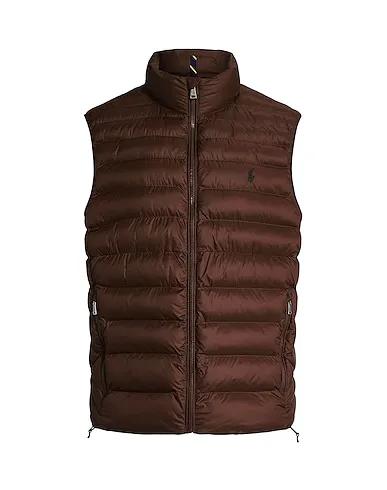 Dark brown Shell  jacket PACKABLE QUILTED VEST
