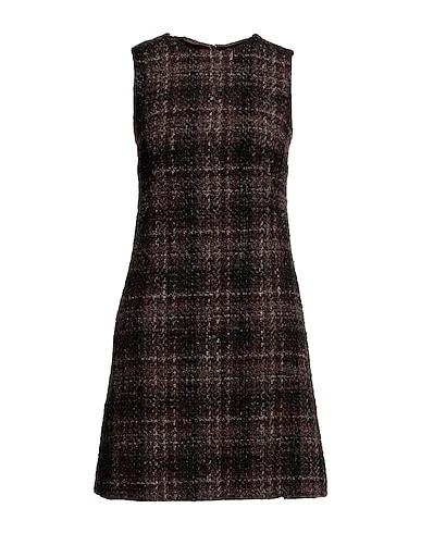 Dark brown Tweed Short dress