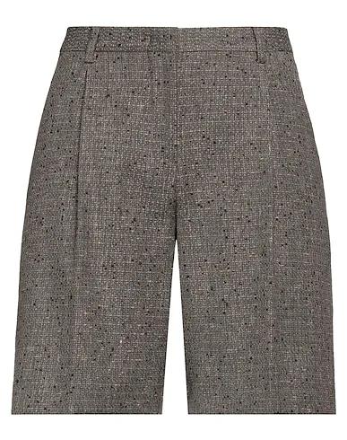 Dark brown Tweed Shorts & Bermuda