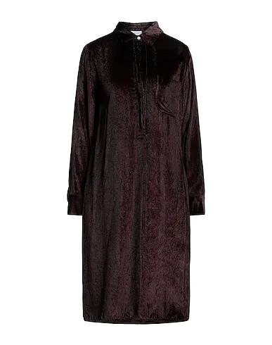 Dark brown Velvet Midi dress