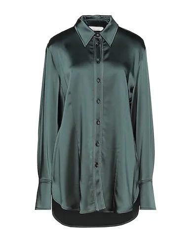 Dark green Cady Solid color shirts & blouses