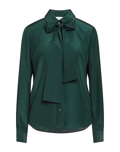 Dark green Cady Solid color shirts & blouses