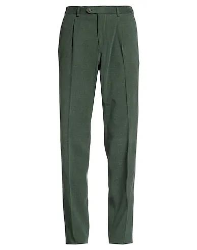 Dark green Cotton twill Casual pants