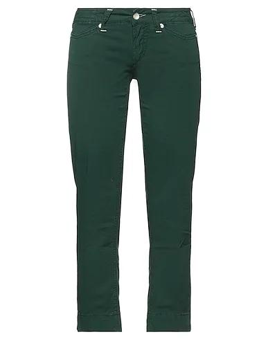 Dark green Cotton twill Cropped pants & culottes
