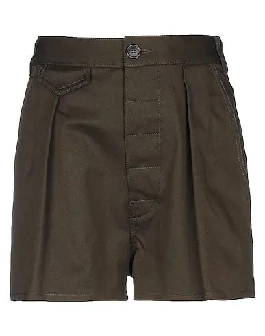 Dark green Cotton twill Shorts & Bermuda