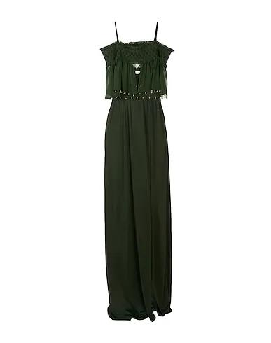 Dark green Crêpe Long dress