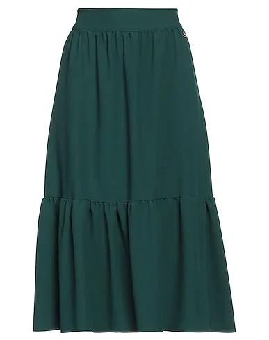 Dark green Crêpe Midi skirt