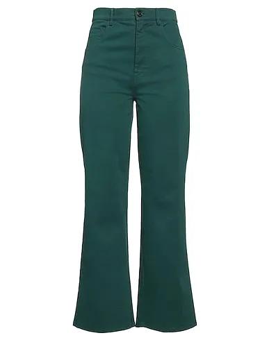Dark green Denim Casual pants