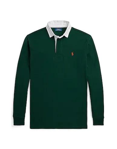 Dark green Gabardine Polo shirt THE ICONIC RUGBY SHIRT
