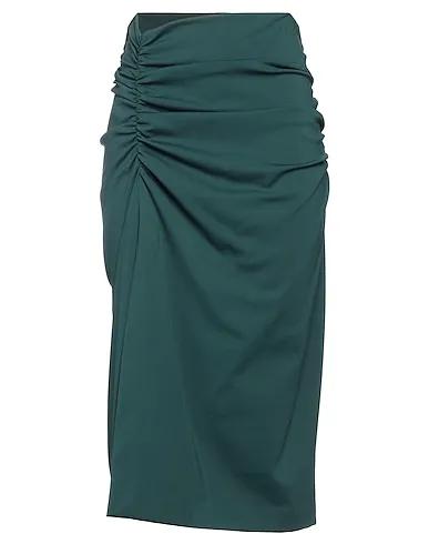 Dark green Jersey Midi skirt