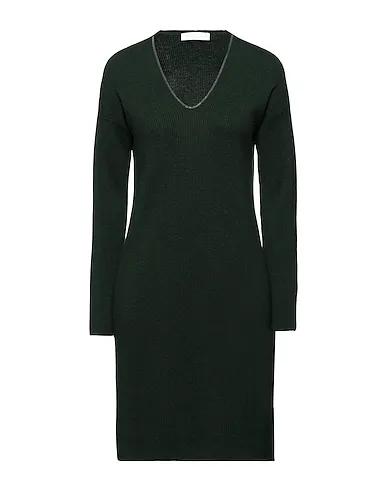 Dark green Knitted Short dress