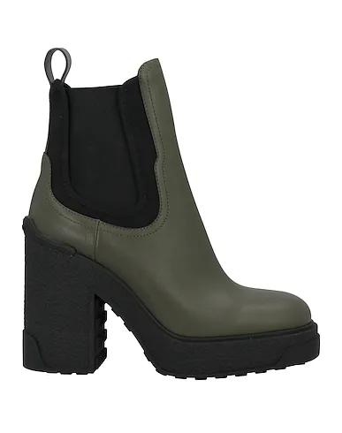 Dark green Leather Ankle boot