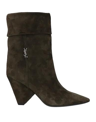 Dark green Leather Ankle boot