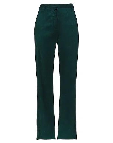 Dark green Leather Casual pants