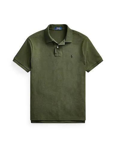 Dark green Piqué Polo shirt SLIM FIT MESH POLO SHIRT
