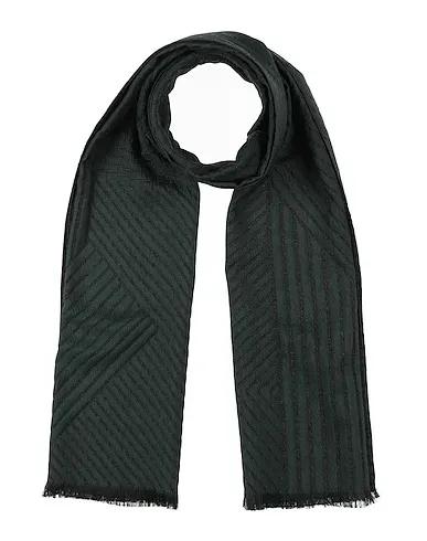 Dark green Plain weave Scarves and foulards
