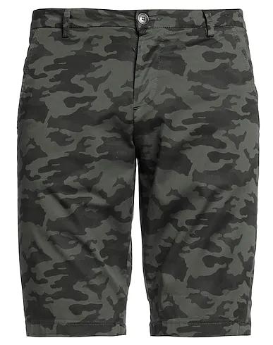 Dark green Plain weave Shorts & Bermuda