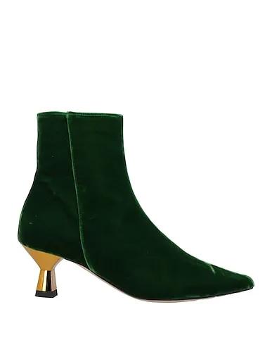 Dark green Velvet Ankle boot