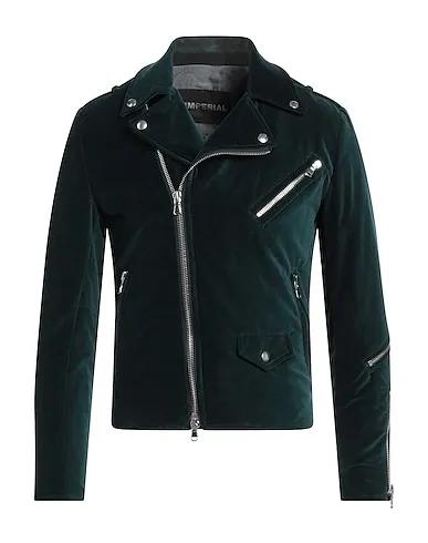 Dark green Velvet Biker jacket