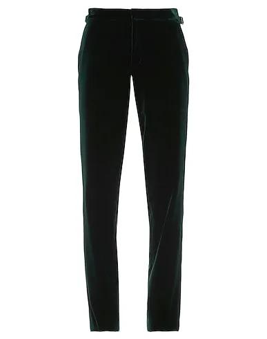 Dark green Velvet Casual pants