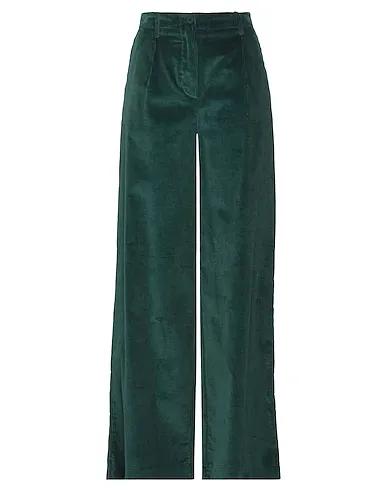 Dark green Velvet Casual pants