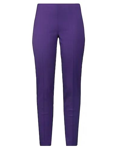Dark purple Cool wool Casual pants