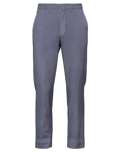 Dark purple Cool wool Casual pants