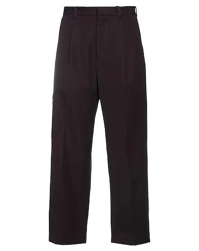 Dark purple Cotton twill Casual pants