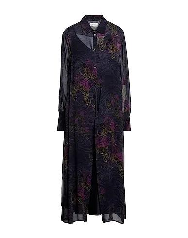 Dark purple Crêpe Long dress