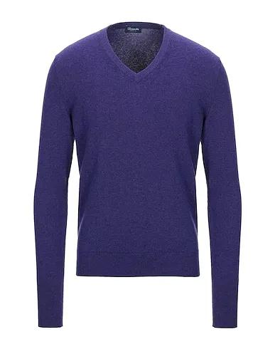 Dark purple Knitted Cashmere blend