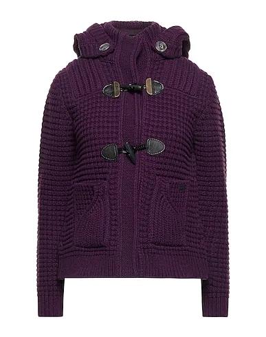 Dark purple Knitted Coat