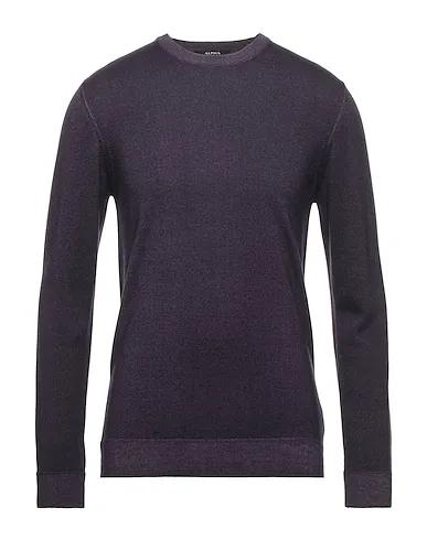 Dark purple Knitted Sweater