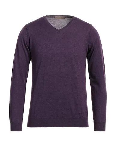 Dark purple Knitted Sweater