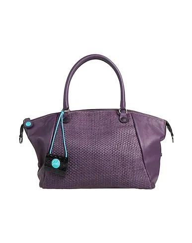 Dark purple Leather Handbag