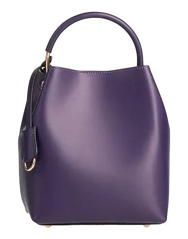 Dark purple Leather Handbag