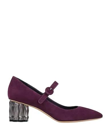 Dark purple Leather Pump