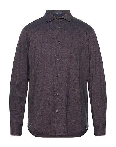 Dark purple Plain weave Patterned shirt
