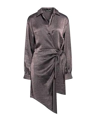 Dark purple Plain weave Short dress