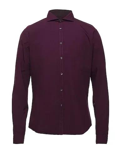 Dark purple Plain weave Solid color shirt